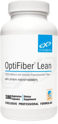 XYMOGEN OptiFiber Lean Fiber Supplement - 100% Natural and Soluble Propolmannan Fiber