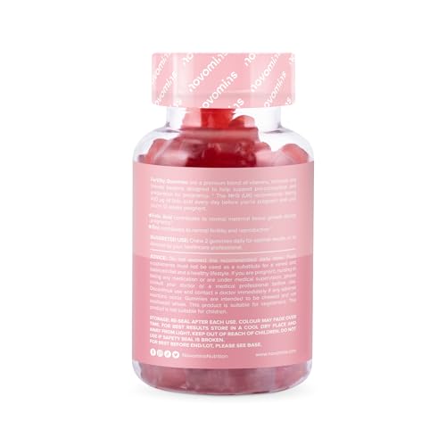 Novomins Fertility Gummies - Fertility Supplements for Women Trying to Conceive–25 Essential Vitamins
