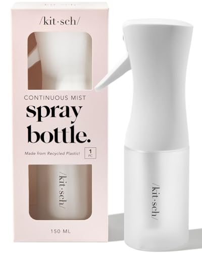 Kitsch Spray Bottle for Hair, Continuous Water Mister Spray Bottle with Ultra Fine Mist