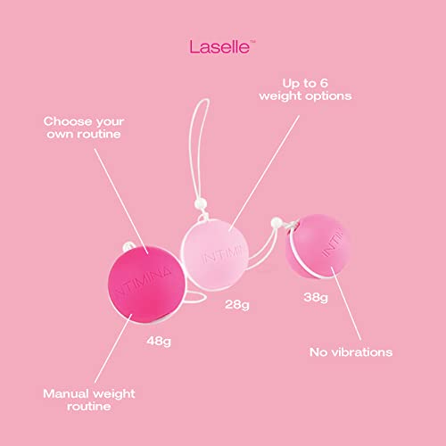 INTIMINA Laselle Weighted Exerciser Set - Women’s 3 Pelvic Floor Weights (28g, 38g, 48g)