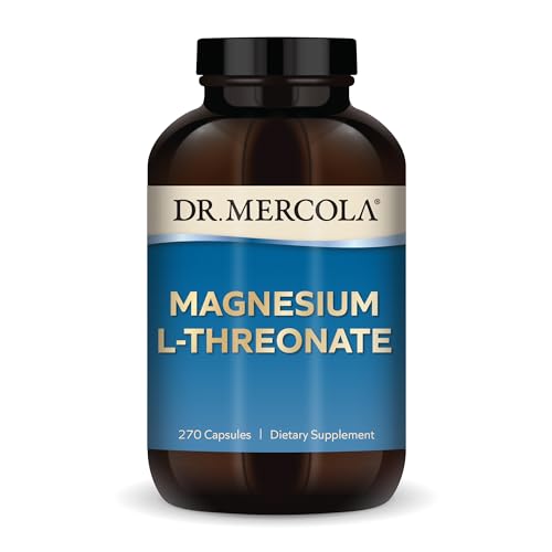 Dr. Mercola Magnesium L-Threonate, 90 Servings (270 Capsules), Dietary Supplement