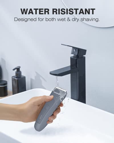 MANSPOT Electric Groin Hair Trimmer, Ball Trimmer/Shaver, Replaceable Ceramic Blade