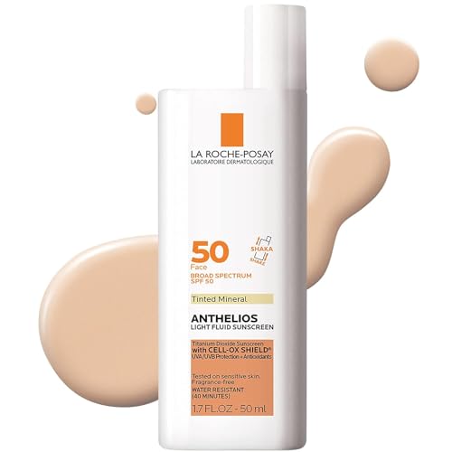 La Roche-Posay Anthelios Tinted Sunscreen SPF 50, Ultra-Light Fluid Broad Spectrum 