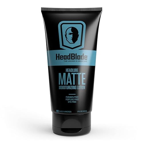 HeadBlade HeadLube Matte Moisturizer Lotion for Men (5 oz) - Leaves Head Smooth 