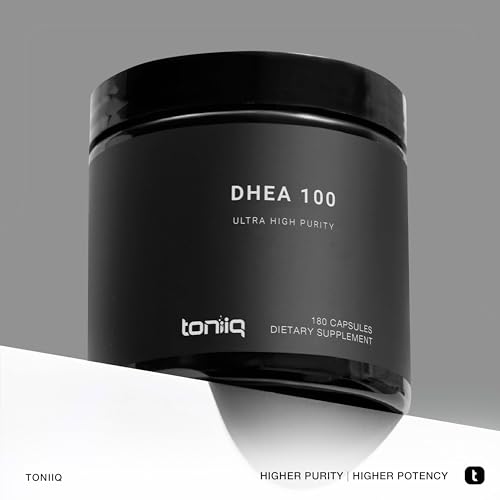 Toniiq Ultra High Strength DHEA 100mg Supplement for Men - 99%+ Highly Purified