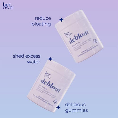 her own Debloat Gummy, Bloating and Gas Relief, Helps Reduce Water Retention