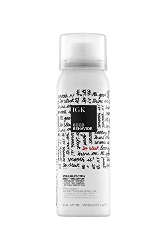 IGK GOOD BEHAVIOR Spirulina Protein Smoothing Spray Travel | Keratin Like Treatment 