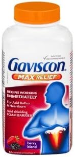 GAVISCON MAX Relief Acid Reflux & Heartburn, 50 chewable foamtabs