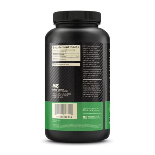 Optimum Nutrition Micronized Creatine Monohydrate Powder, Unflavored, Keto Friendly