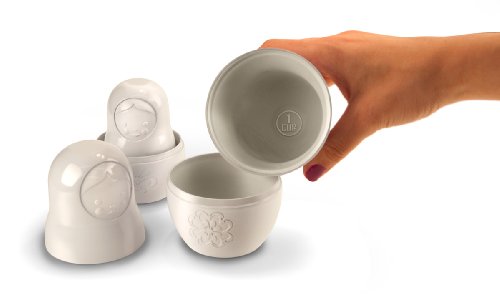 Genuine Fred Matryoshka Measuring Cups, Set of 6, White