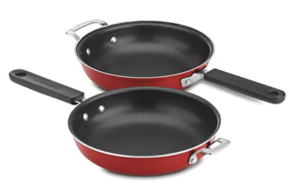 Cuisinart FP2-24R 10-Inch Nonstick Set Frittata Non-Stick Sauce Pan, Red