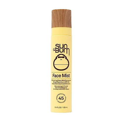Sun Bum Original SPF 45 Sunscreen Face Mist | Vegan and Hawaii 104 Reef Act Compliant 