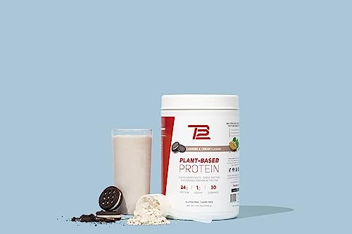 TB12 Plant Based Protein Powder by Tom Brady, 24g of Vegan Pea Protein, Low Sugar