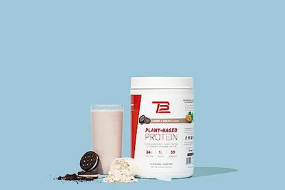 TB12 Plant Based Protein Powder by Tom Brady, 24g of Vegan Pea Protein, Low Sugar