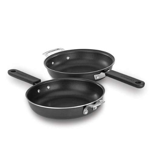 Cuisinart FP2-24BK 10-inch Nonstick Set Frittata Non-Stick Sauce Pan, Black/Stainless