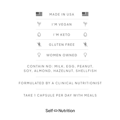 SELF NUTRITION Vegan Multivitamins for Women -Expert Designed 28 Nutrients – Boost Energy