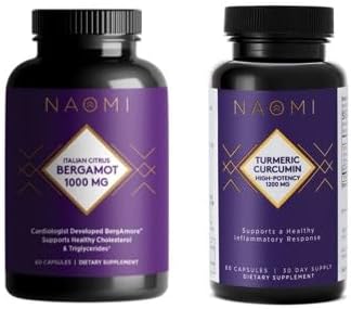 NAOMI Citrus Bergamot and Turmeric Curcumin - High Potency Duo