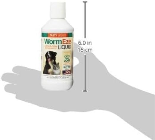 Durvet WormEze Liquid Canine & Feline Antihelmintic, 8 oz (Pack of 2)