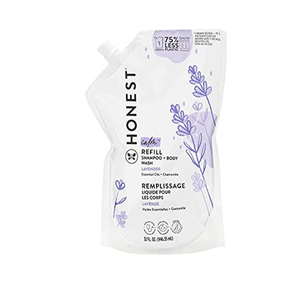 The Honest Company 2-in-1 Cleansing Shampoo + Body Wash Refill Pouch | Gentle for Baby 