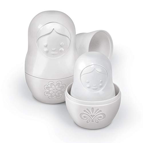 Genuine Fred Matryoshka Measuring Cups, Set of 6, White