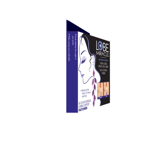 Lobe Miracle- Clear Earring Support Patches - Earring Backs For Droopy Ears - Ear Care