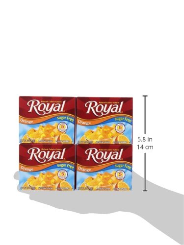Royal Strawberry Gelatin Dessert Mix, Sugar Free and Carb Free,0.32 0z (Pack of 12)