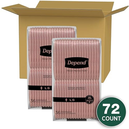 Depend Fresh Protection Adult Incontinence Underwear for Women