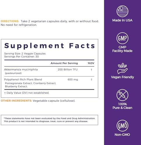 NewRhythm Probiotics Bundle, 50 Billion CFU 20 Strains and Akkermansia Muciniphila 200B TFU, Digestive Health and Immune Health, Booster Gut Lining Repair, 60 Veggie Capsules