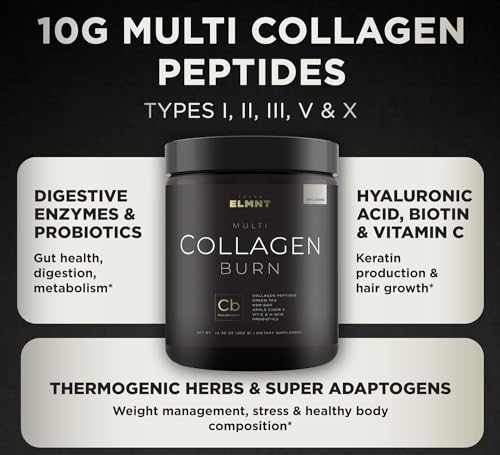 Super Collagen Burn - Premium Collagen Powder for Women Weight & Beauty w. Apple C Vinegar