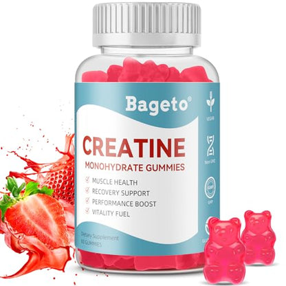 Creatine Monohydrate Gummies for Men & Women, 5g of Creatine Per Serving 