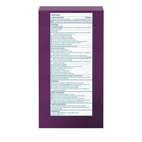 Rogaine Women's 5% Minoxidil Foam, Topical Once-A-Day Hair Loss Treatment