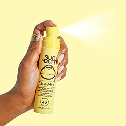 Sun Bum Original SPF 45 Sunscreen Face Mist | Vegan and Hawaii 104 Reef Act Compliant