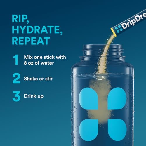 DripDrop Hydration Lemon & Orange Bundle, Electrolyte Packets, 64 Count | Lemon, Orange; 3X Electrolytes; Potassium, Magnesium, Zinc, Vitamin C; Single Serve; Portable; Daily Use, Workouts, Travel