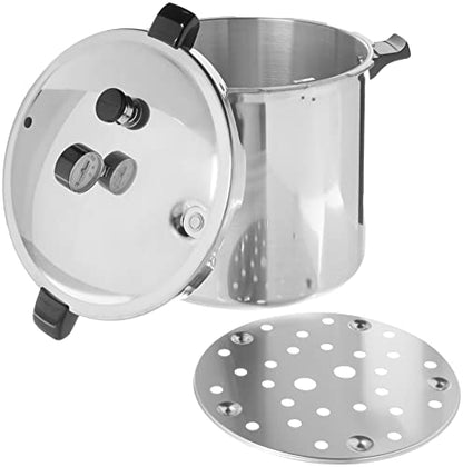 Presto 01784 23-Quart Induction Compatible Pressure Canner, Silver, Aluminum