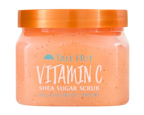 Tree Hut Vitamin C Shea Sugar Scrub, 18 oz, Ultra Hydrating and Exfoliating Scrub 