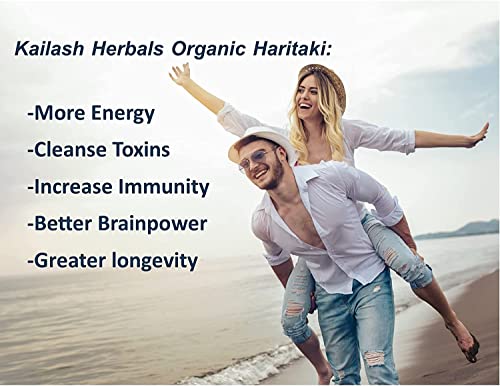 Organic Haritaki Powder - Kailash Herbals - USDA Certified Organic, 1/2 Pound