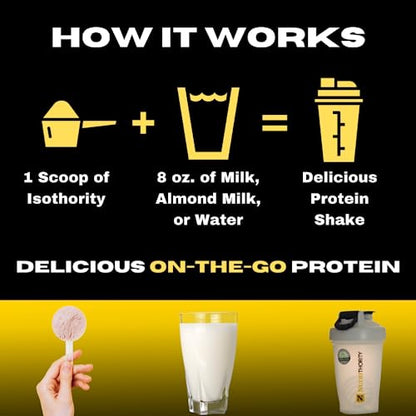 Isothority Whey Protein Isolate, Whipped Cream Strawberry, 2 lb - Ultra Absorbable