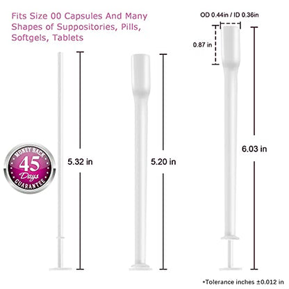 Nieteyrue 20-Packs Suppository Applicators for Women, Disposable, Individually Wrapped