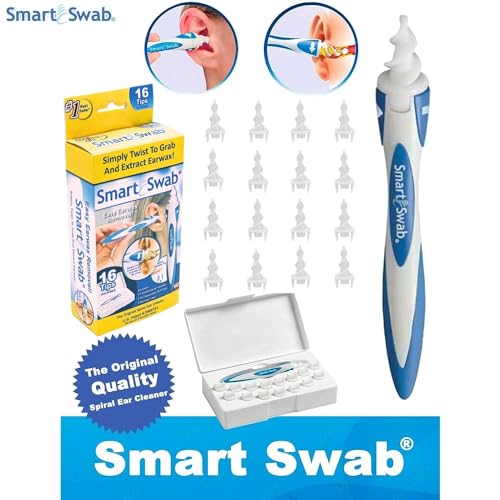 Smart Swab - Spiral Ear Cleanser - Earwax Remover Tool - 16 Replaceable