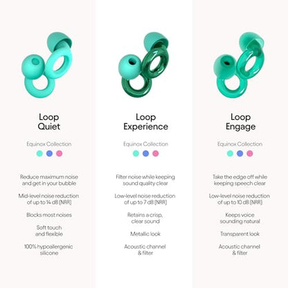 Loop Experience Equinox Earplugs – High-Fidelity Reusable Earplugs | Colourful