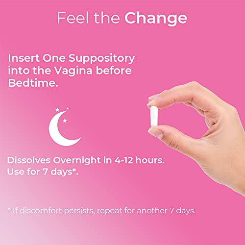 Natureland 40 Count, 600mg Boric Acid Vaginal Suppositories, Made in USA, Restore pH Balance