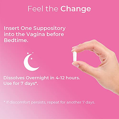 Natureland 40 Count, 600mg Boric Acid Vaginal Suppositories, Made in USA, Restore pH Balance