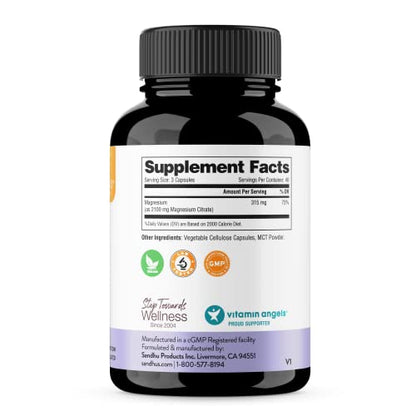 Sandhu's Magnesium Citrate Highly Absorbable Gluten, Soy Diary Free No Fillers