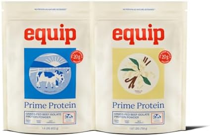 Equip Foods Prime Protein Powder Unflavored & Prime Protein Powder Vanilla