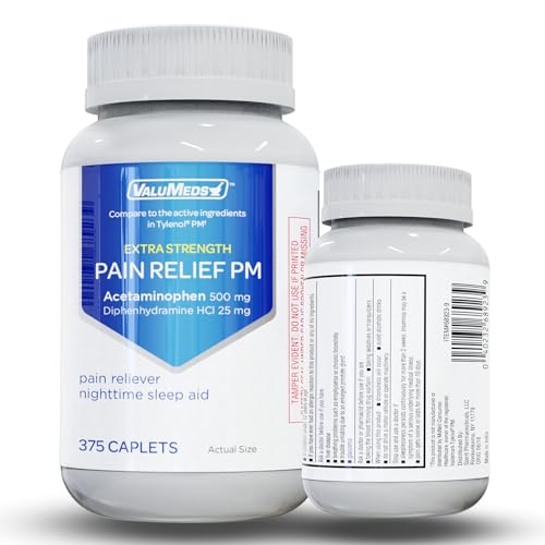 ValuMeds PM Pain Reliever and Nighttime Sleep Aid (375 Count) Acetaminophen 500mg