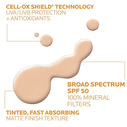 La Roche-Posay Anthelios Tinted Sunscreen SPF 50, Ultra-Light Fluid Broad Spectrum