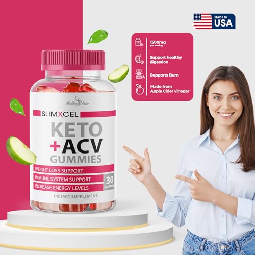 SlimXcel Keto ACV Gummies Weight Loss - 1500mg Once a Day, Strong Time Released Advanced