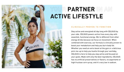 CELSIUS Energy Drink |Functional Essential Energy Drink Peach Vibe, Tropical and Arctic