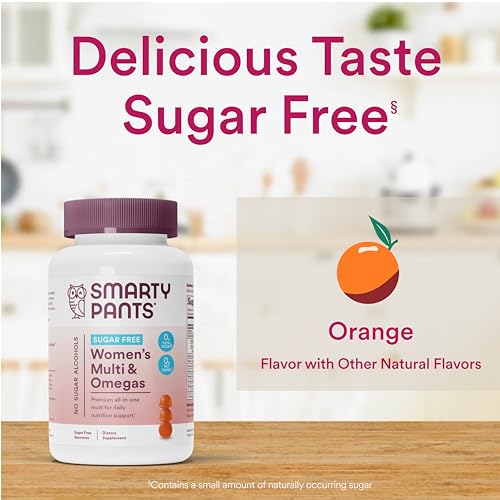 SmartyPants Women's Multivitamin Gummies, Sugar Free: Biotin, Methylfolate, Omega 3