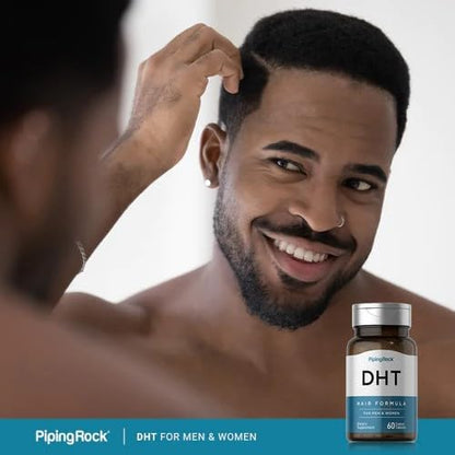 Piping Rock DHT Advanced Hair Formula Supplement | 60 Tablets | with Saw Palmetto, Pumpkin Seed and Phytosterol | for Men and Women | Non-GMO, Gluten Free